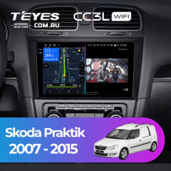 Штатная магнитола Teyes CC3L WiFi 2/32 Skoda Praktik (2007-2015)