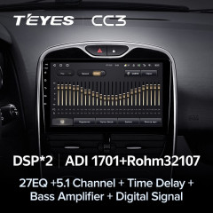 Штатная магнитола Teyes CC3 4/32 Renault Clio 4 BH98 KH98 (2012-2015)