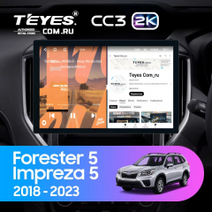 Штатная магнитола Teyes CC3 2K 4/32 Subaru Impreza 5 (2018-2023) (13")