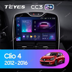 Штатная магнитола Teyes CC3 2K 4/32 Renault Clio 4 BH98 KH98 (2012-2015)