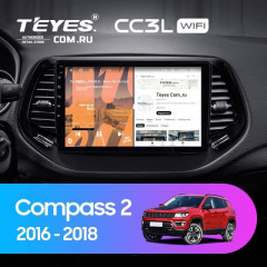 Штатная магнитола Teyes CC3L WiFi 2/32 Jeep Compass 2 MP (2016-2018)
