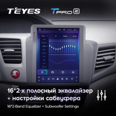 Штатная магнитола Tesla style Teyes TPRO 2 3/32 Honda Civic 9 FB FK FD (2011-2015)