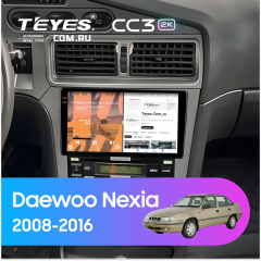 Штатная магнитола Teyes CC3 2K 360 6/128 Daewoo Nexia (2008-2016)