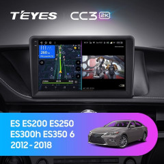 Штатная магнитола Teyes CC3 2K 360 6/128 Lexus ES ES200 ES250 ES300h ES350 XV60 VI (2012-2018) Тип-B
